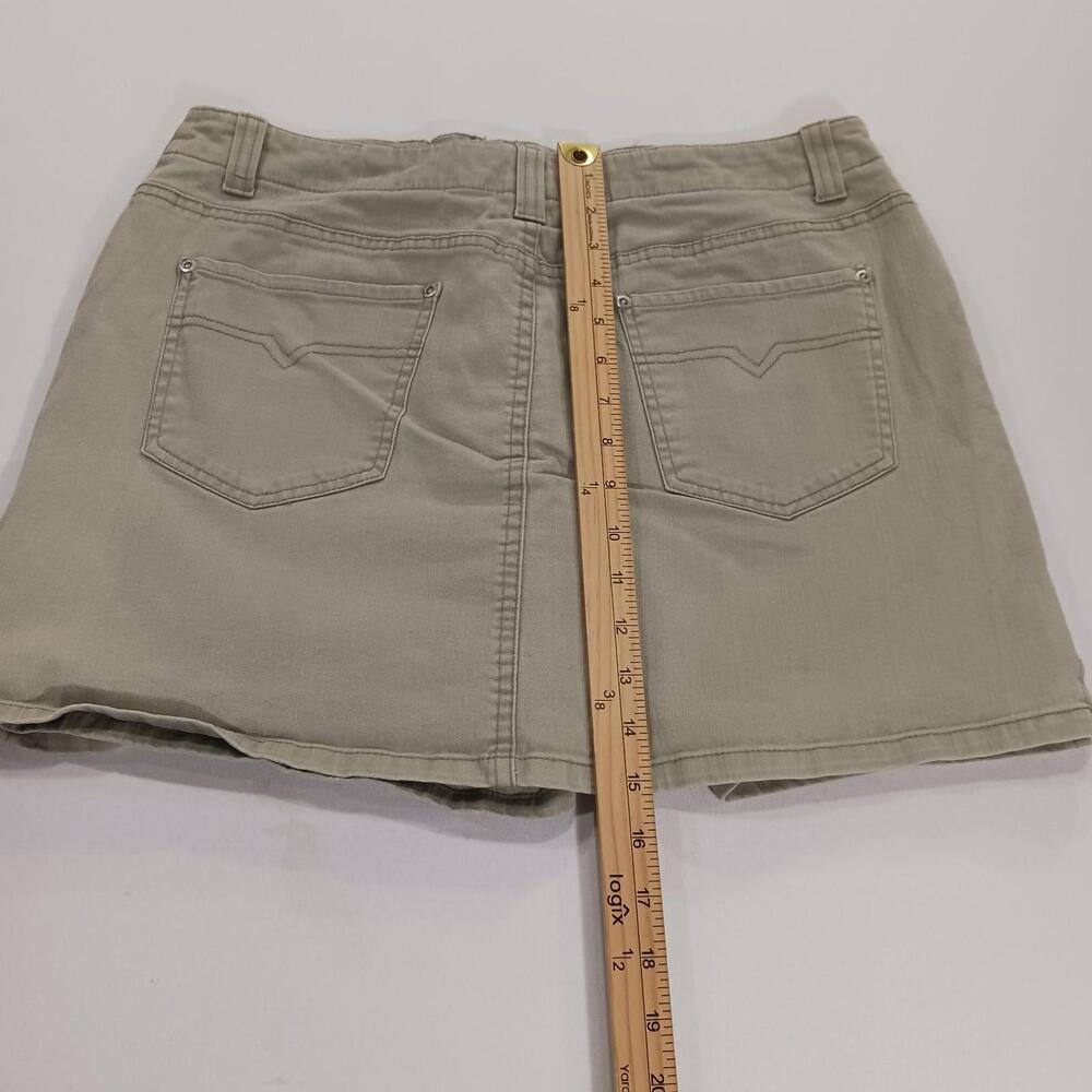 Gloria Vanderbilt RN#89828 Women's Beige/Khaki Cotton Blend Denim Skort Size 12 - Picture 9 of 16